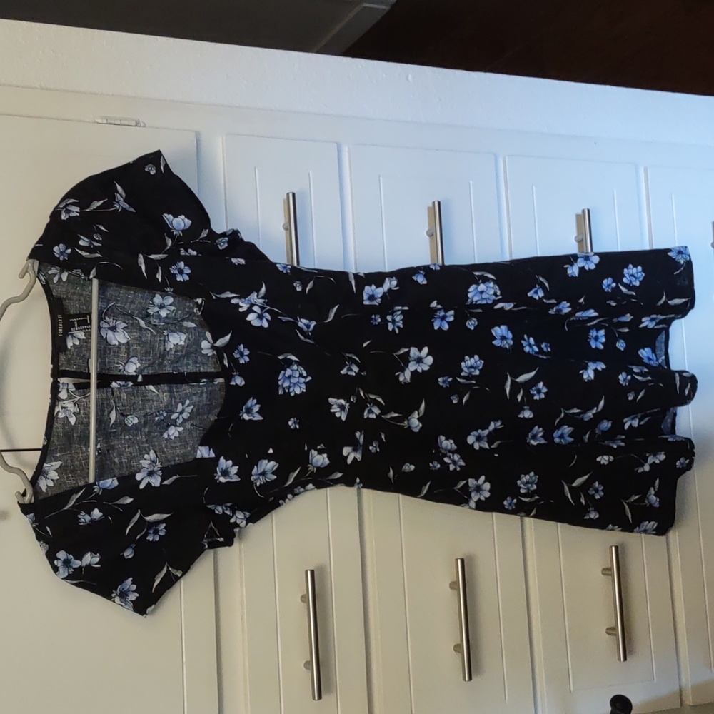 Forever 21 black floral dress